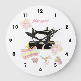 naaimachine en -verbinding grote klok