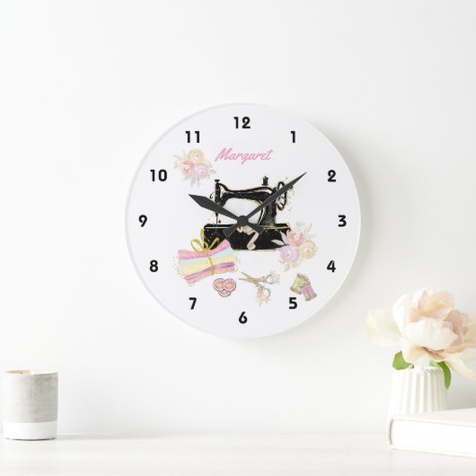 naaimachine en -verbinding grote klok (Huis)