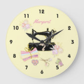 naaimachine en -verbinding grote klok (Voorkant)