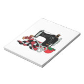 naaimachine en watten notitieblok (Linkerzijde)