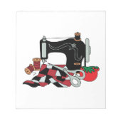 naaimachine en watten notitieblok (Voorkant)