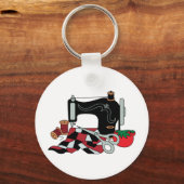 naaimachine en watten sleutelhanger (Voorkant)