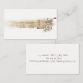 Naaimachine Faux Gold Folie Brush Stroke, Wit Visitekaartje (Voorkant / Achterkant)