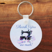 Naaimachine Funny Blue Sleutelhanger (Voorkant)