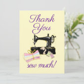 Naaimachine  Funny Flat Bedankkaart (Staand voorkant)