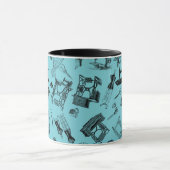 naaimachine Hand Crank Treadle Notions Mok (Midden)