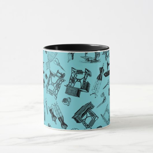  naaimachine Hand Crank Treadle Notions Mok (Midden)