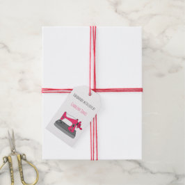  naaimachine, handgemaakt door, gepersonaliseerd cadeaulabel