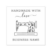 Naaimachine Handgemaakt met Liefde Chic Custom Zelfinktende Stempel (Design)