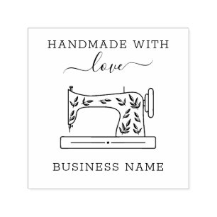 Naaimachine Handgemaakt met Liefde Chic Custom Zelfinktende Stempel