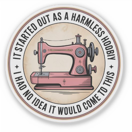 naaimachine hobby Sticker (Voorkant)