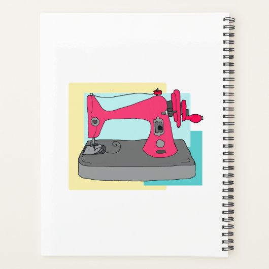  naaimachine, humor, jouw naam planner (Achterkant)