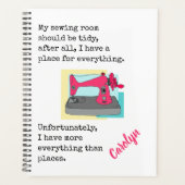  naaimachine, humor, jouw naam planner (Voorkant)