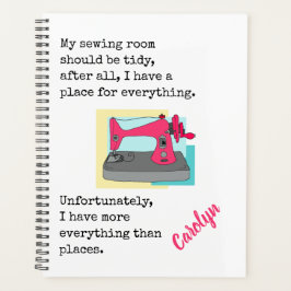  naaimachine, humor, jouw naam planner