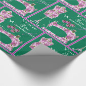 Naaimachine Jurk Vorm Moederdag Verjaardag Cadeaupapier (Hoek)