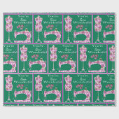 Naaimachine Jurk Vorm Moederdag Verjaardag Cadeaupapier (Vlak)