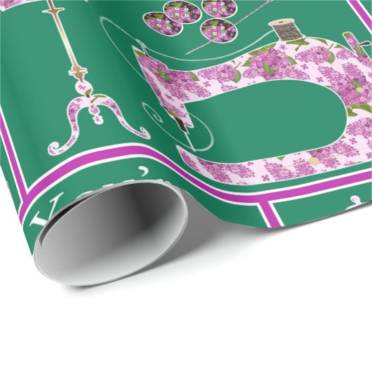 Naaimachine Jurk Vorm Moederdag Verjaardag Cadeaupapier (Rol Hoek)