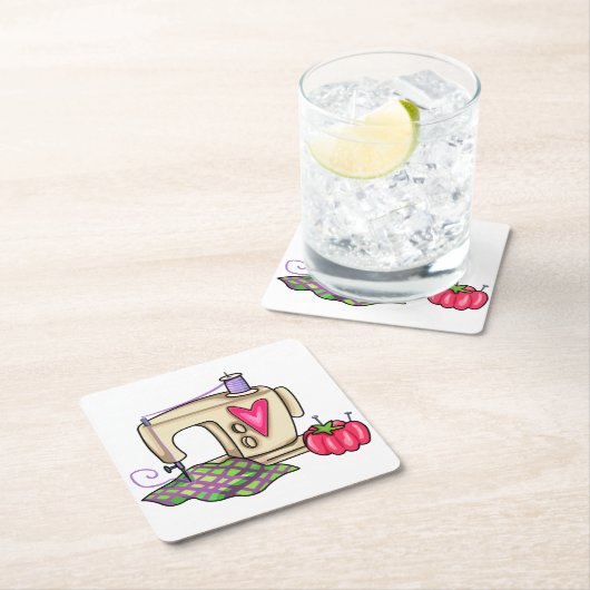 naaimachine kartonnen onderzetters (Insitu)