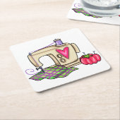 naaimachine kartonnen onderzetters (Schuin)