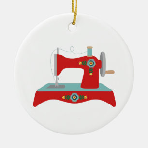 naaimachine keramisch ornament
