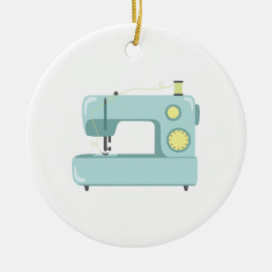 naaimachine keramisch ornament