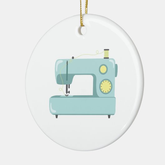 naaimachine keramisch ornament (Links)