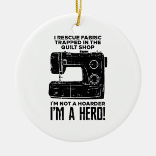 naaimachine keramisch ornament