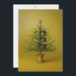 Naaimachine Kerstboom Happy Crafty Xmas Feestdagenkaart<br><div class="desc">Vier een ambachtelijke kerst met deze antiek naaimachine kerstboom!</div>