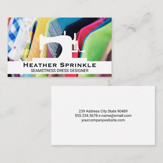 Naaimachine | Kledingkasten Visitekaartje (Voorkant / Achterkant)