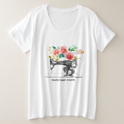 Naaimachine Kleermaker Naaister Grote Maat T-shirt (Design voorkant)