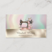 naaimachine kleurrijk goud visitekaartje (Voorkant)