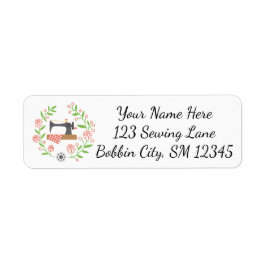 Naaimachine krans etiket