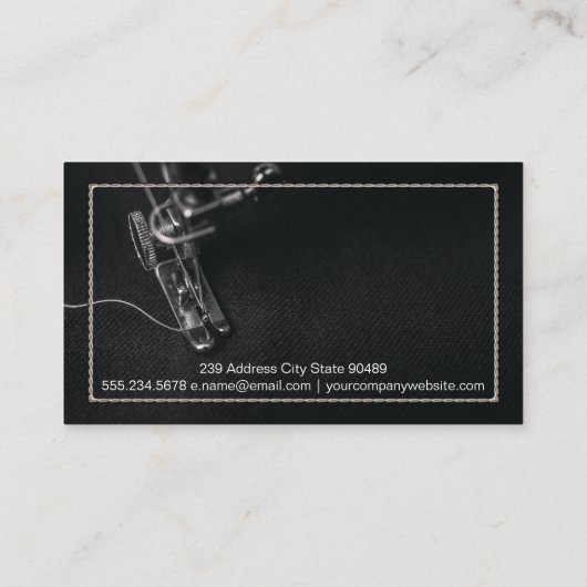 naaimachine | Leder | Stitching Visitekaartje (Achterkant)