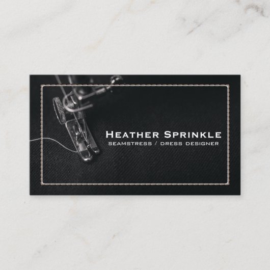 naaimachine | Leder | Stitching Visitekaartje (Voorkant)