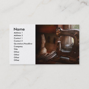 naaimachine - leder - zadelriem visitekaartje