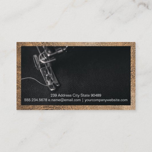 naaimachine | Ledergrens Visitekaartje (Achterkant)