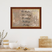 Naaimachine - Leer - Zadel Rioleringsbuis Poster (Keuken)