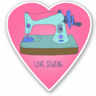 naaimachine, liefdesnaaimachine, gepersonaliseerd sticker