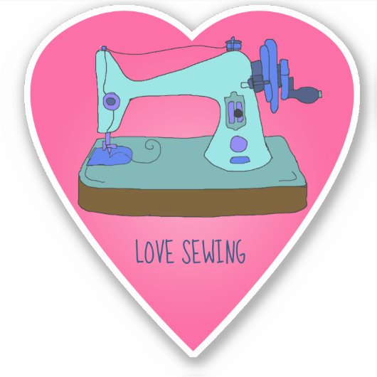  naaimachine, liefdesnaaimachine, gepersonaliseerd sticker (Voorkant)