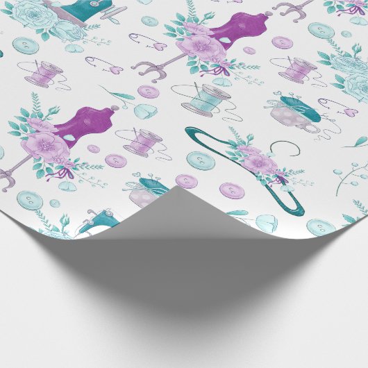 Naaimachine Mannequin-Buttonnen met schroefdruk Cadeaupapier (Hoek)