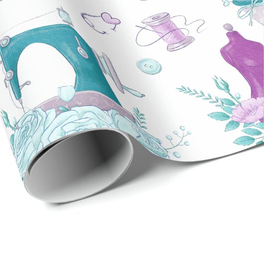 Naaimachine Mannequin-Buttonnen met schroefdruk Cadeaupapier (Rol Hoek)