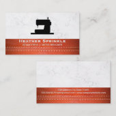 naaimachine | | Marmer | met leer gestikt Visitekaartje (Voorkant / Achterkant)