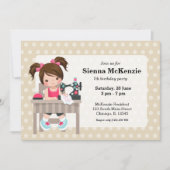 Naaimachine meisje kaart (Voorkant)