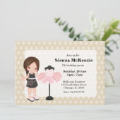 Naaimachine meisje kaart (Staand voorkant)