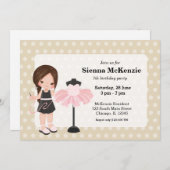 Naaimachine meisje kaart (Voorkant / Achterkant)