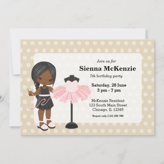 Naaimachine meisje kaart (Voorkant)