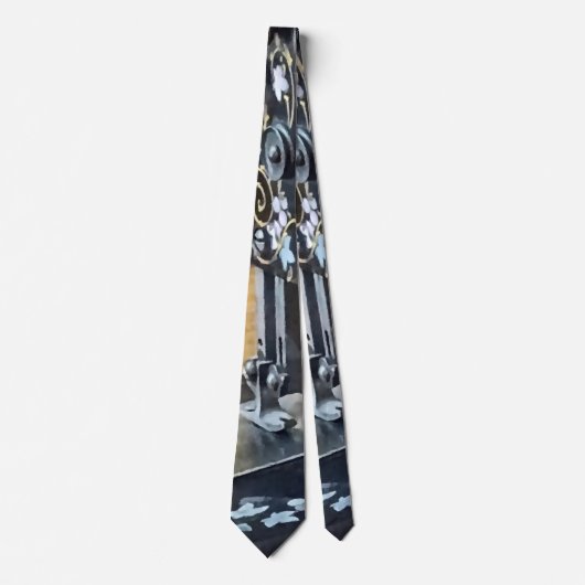 naaimachine met bloemenmotief stropdas (Voorkant)