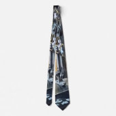 naaimachine met bloemenmotief stropdas (Achterkant)