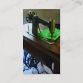 Naaimachine Met Groen Stoff Visitekaartje (Achterkant)