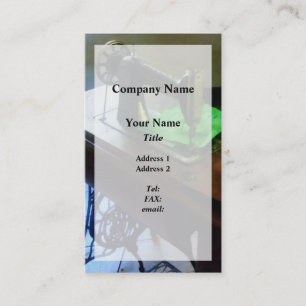 Naaimachine Met Groen Stoff Visitekaartje